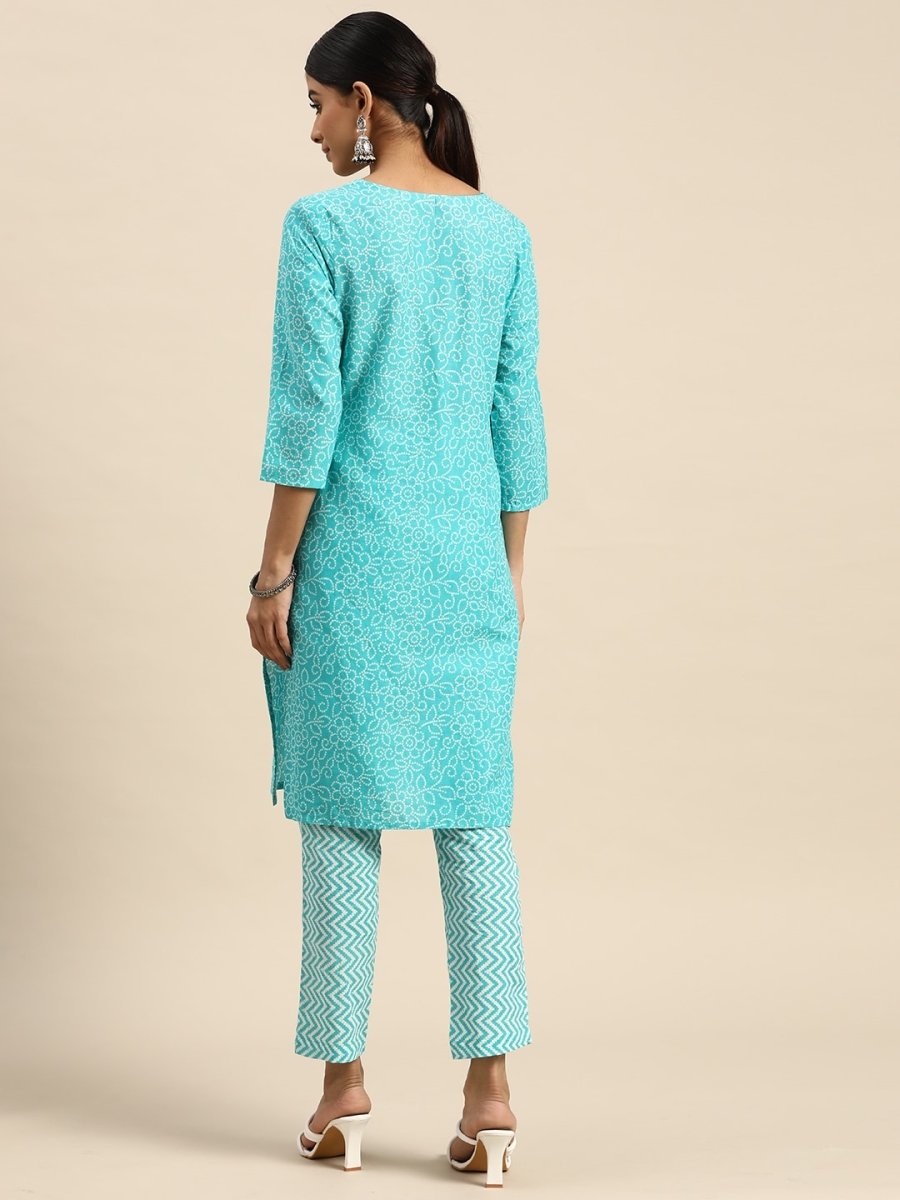 All About You Bandhani Printed Regular Kurta with Trousers