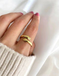 Joban Fashion Golden Brass Adjustable Ring