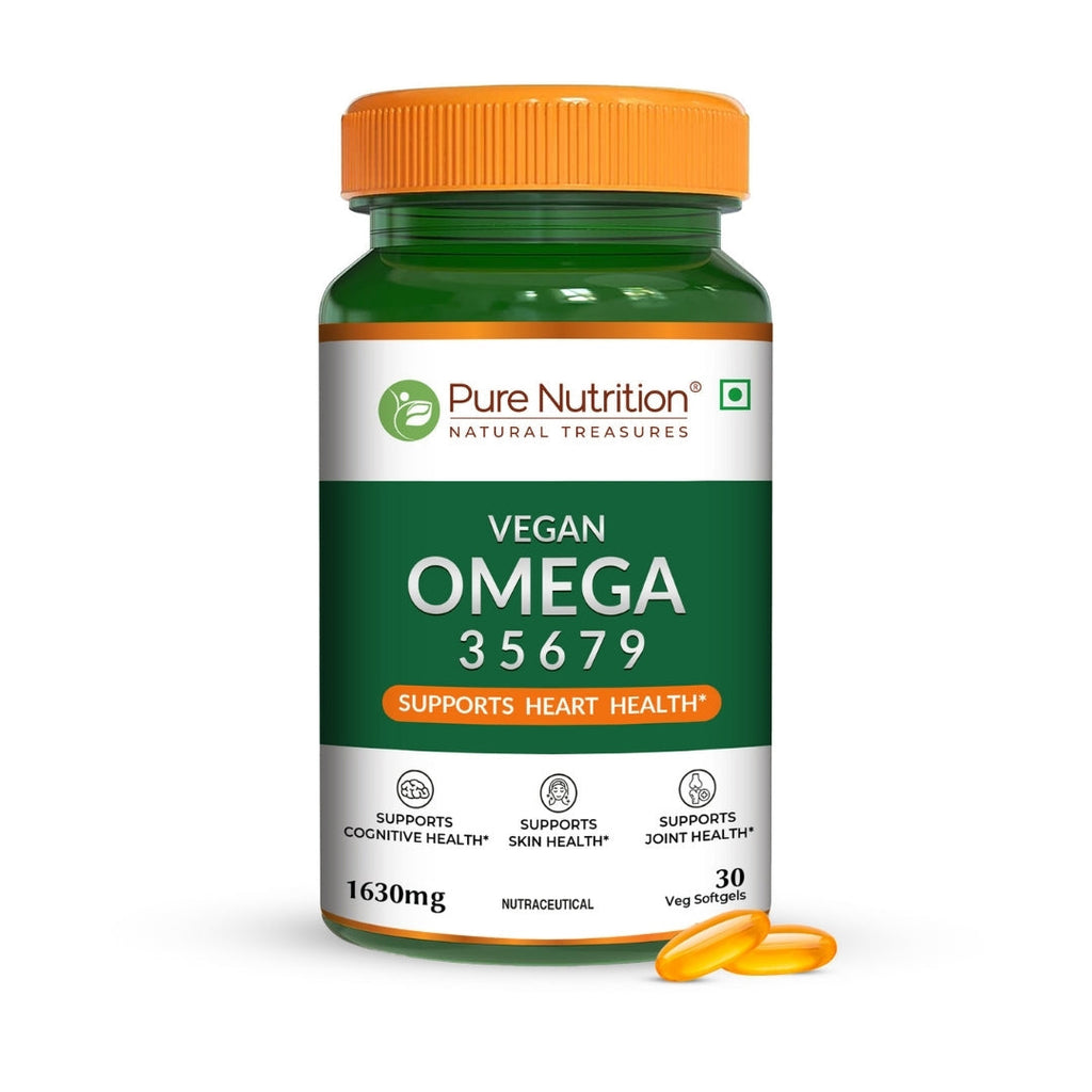 Pure Nutrition Omega 3-5-6-7-9 (1000mg) with Seabuckthorn & Flaxseed Oil Softgels