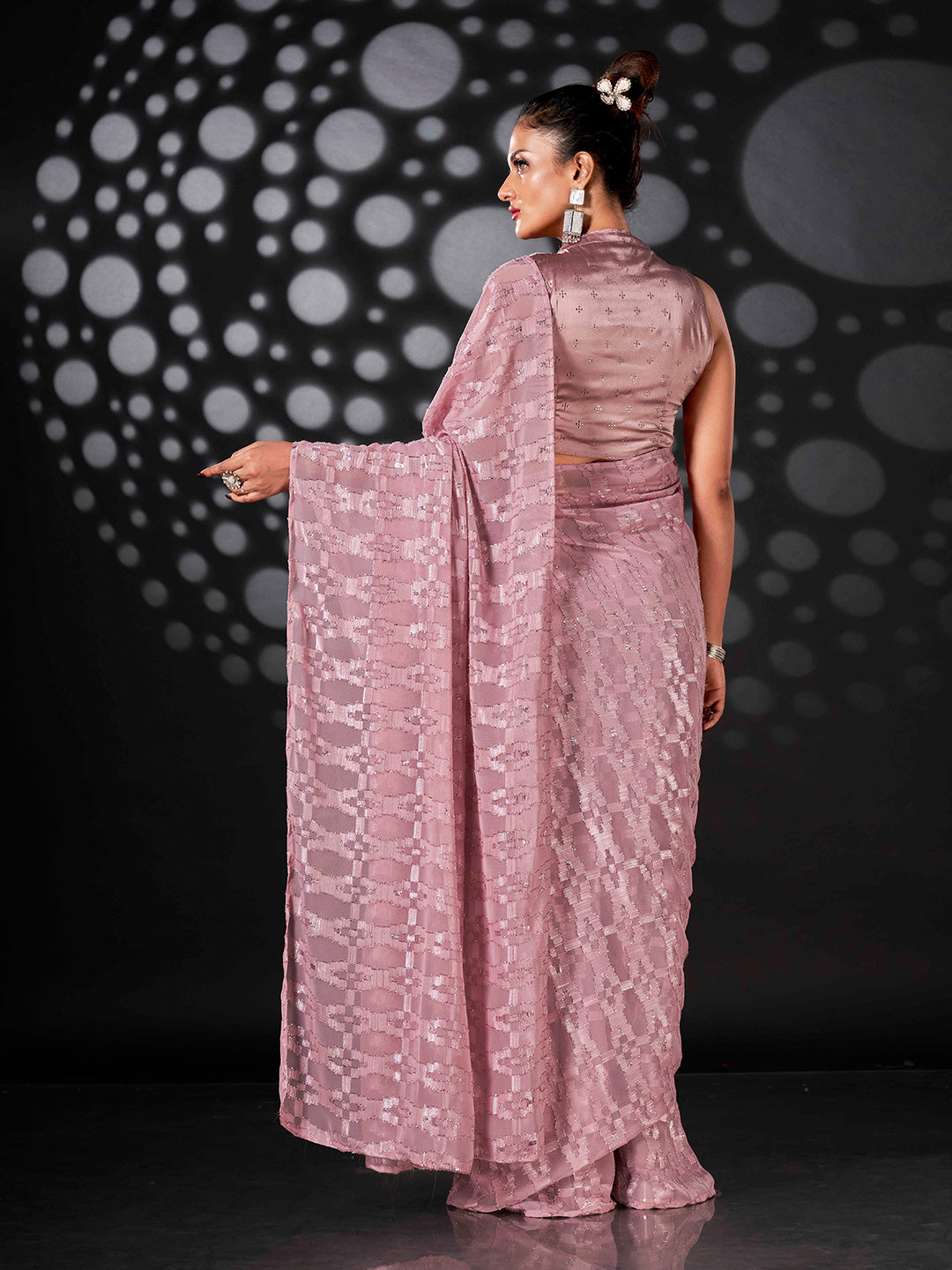 Tikhi Imli Ethnic Motifs Woven Design Ready to Wear Saree