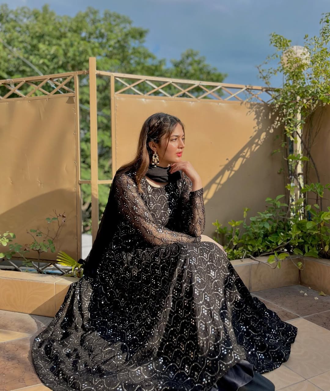 Yash Enterprise Black Fux Georgett Party Wear Salwar Suit