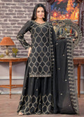 Yash Enterprise Black Chinon Silk Party Wear Embroidery Party Wear Suit Set