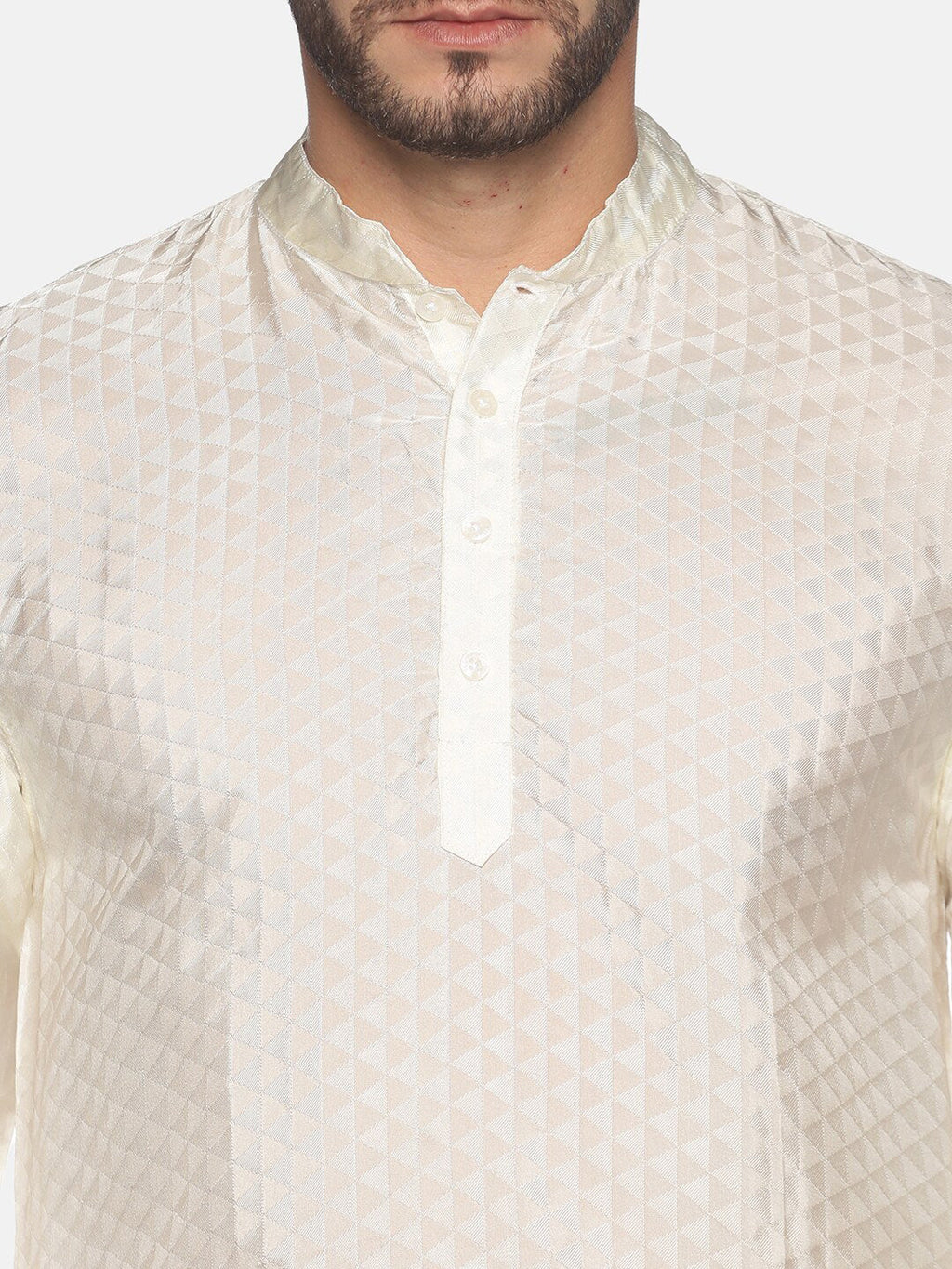 Sethukrishna Cream-Coloured Kurta with Pyjamas For Men