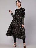 Aks Floral Printed Anarkali Kurta