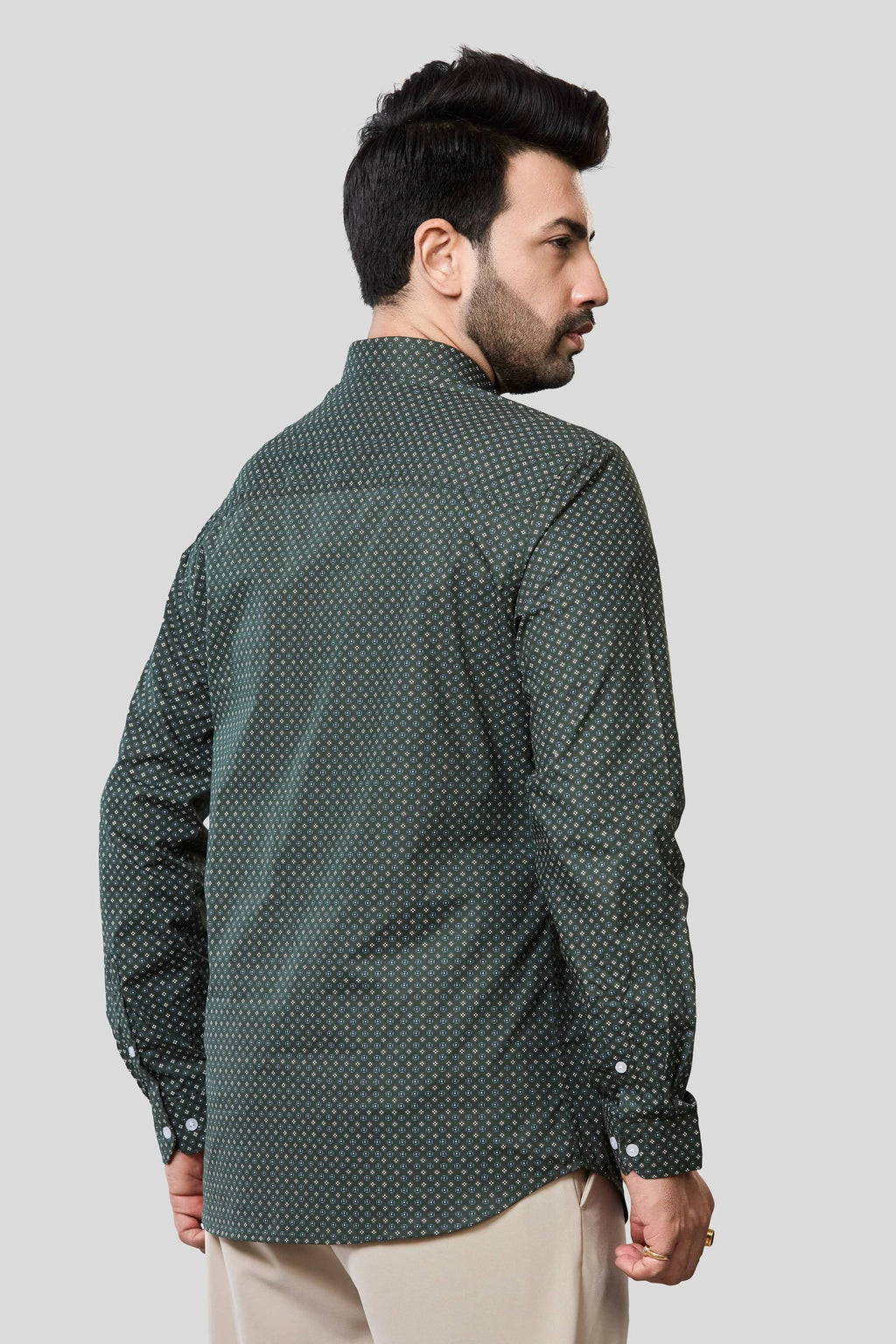 Jonesburg Men's Printed Slim Fit Formal Shirt