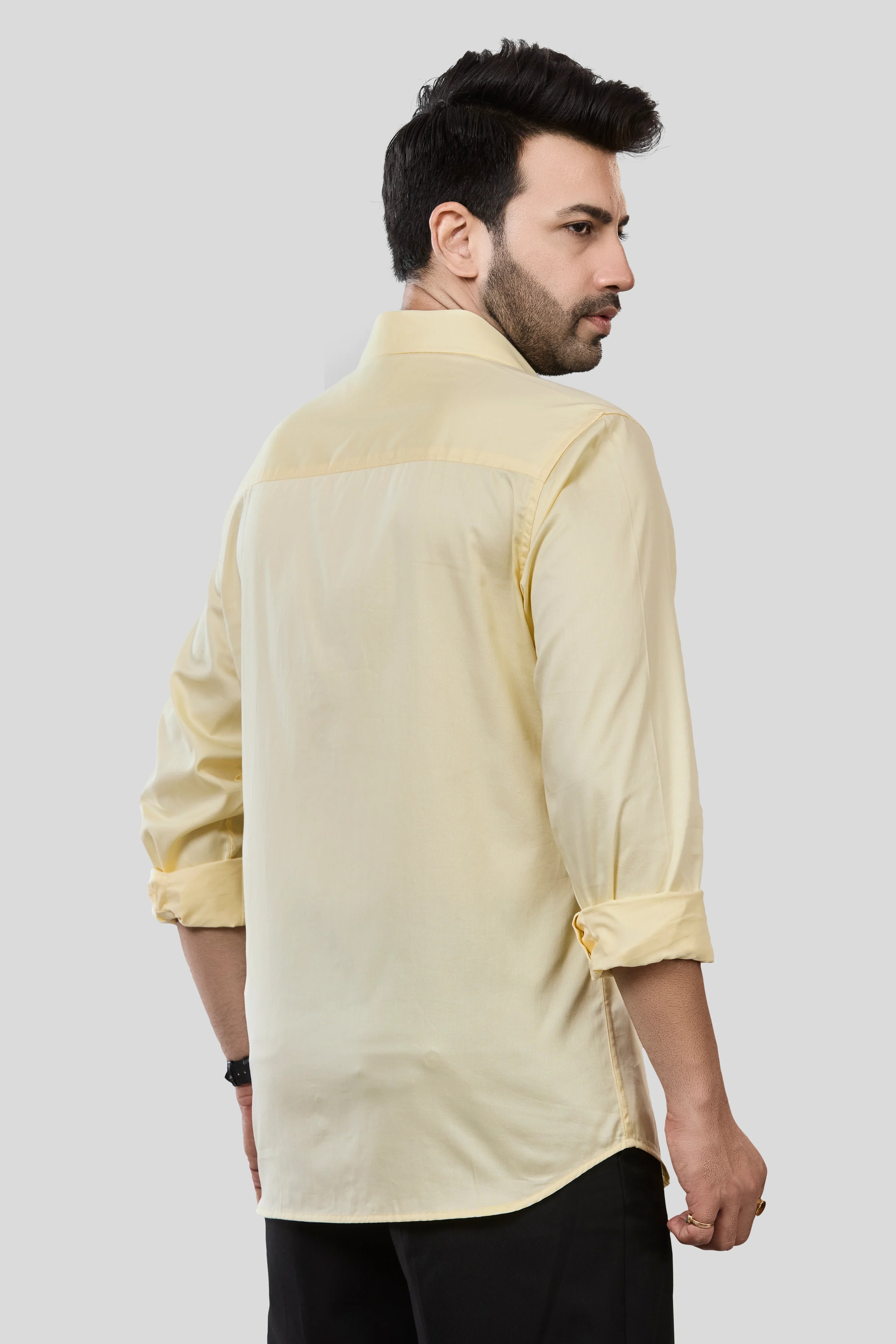 Jonesburg Men's Solid Slim Fit Formal Shirt