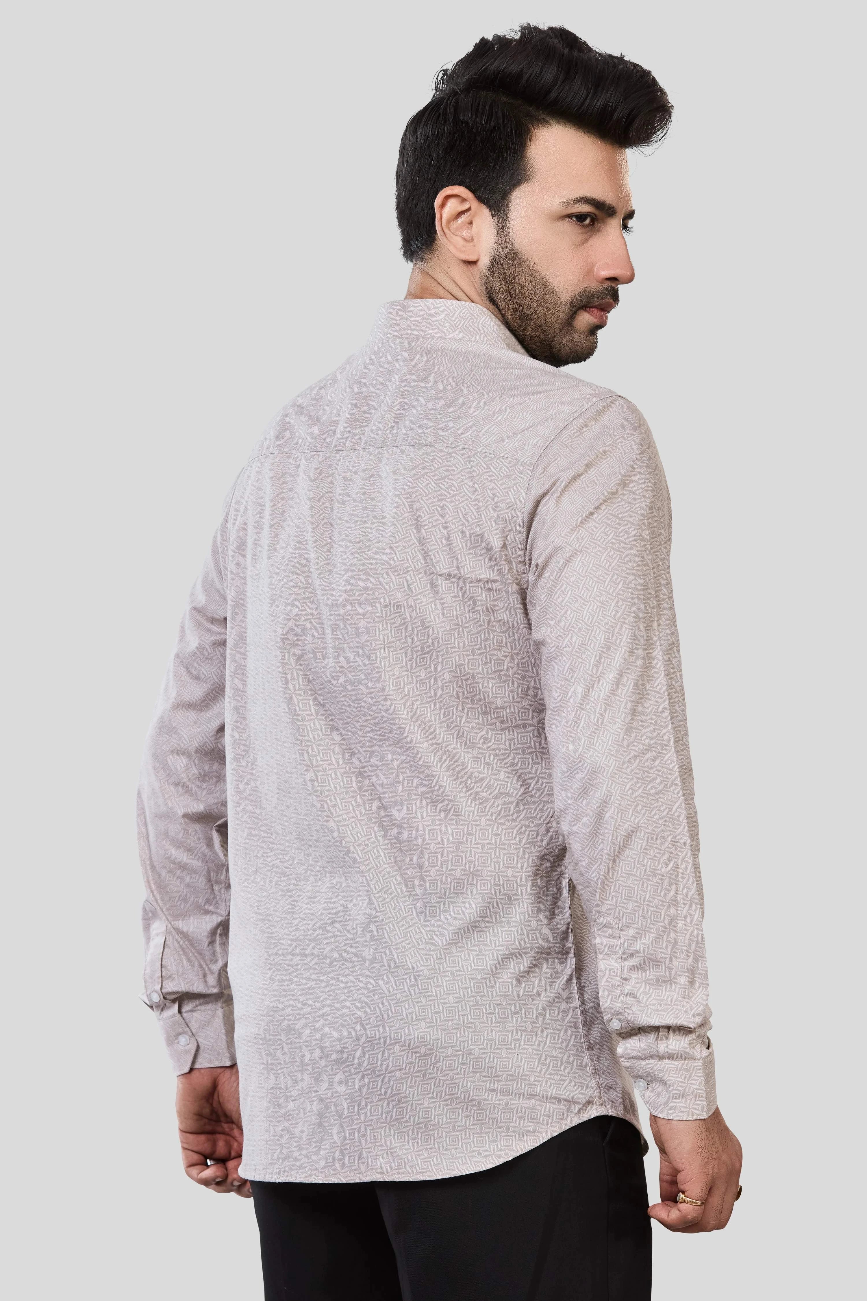 Jonesburg Men's Printed Slim Fit Formal Shirt