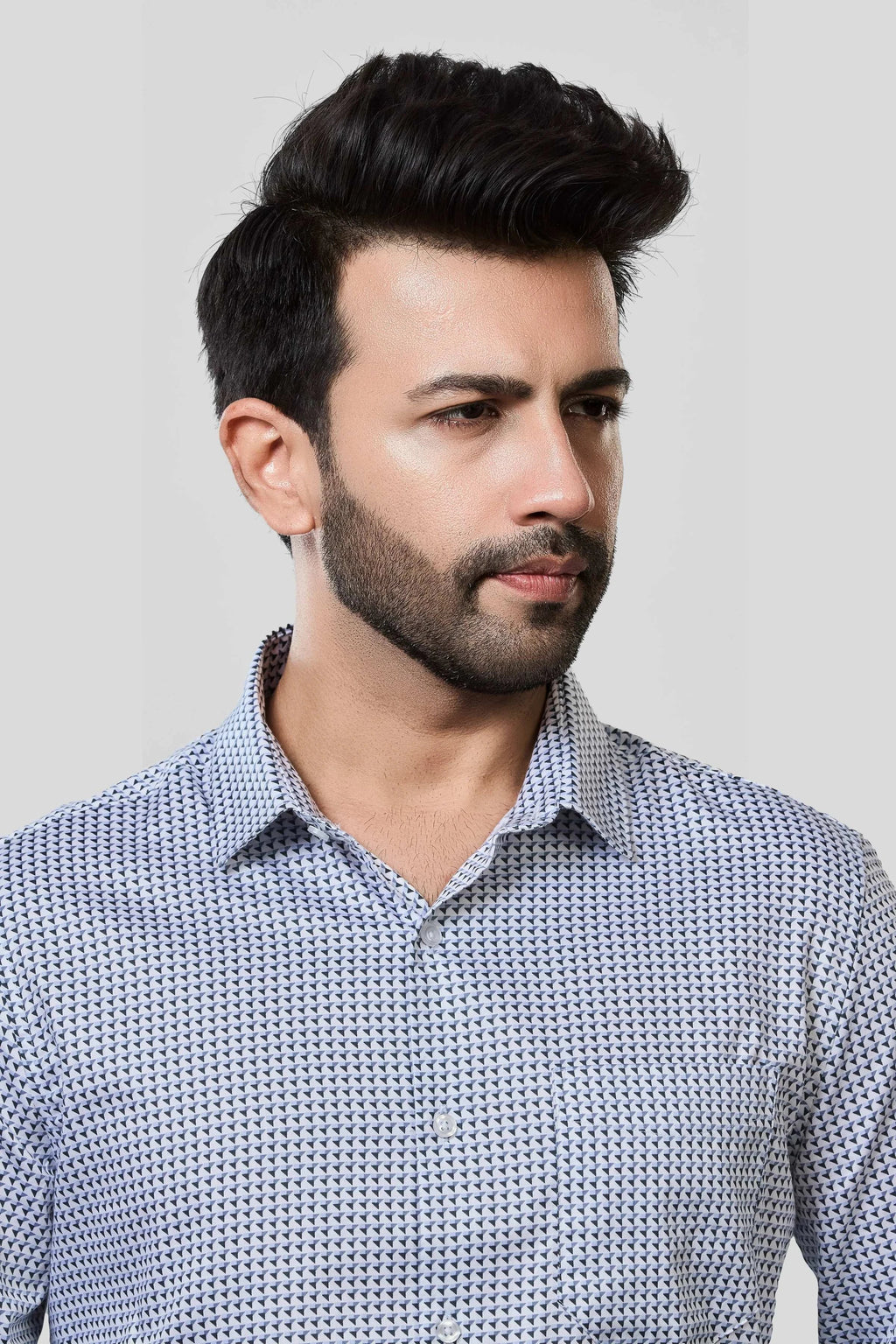 Jonesburg Men's Printed Slim Fit Formal Shirt