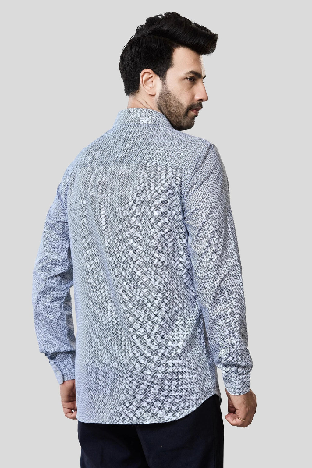 Jonesburg Men's Printed Slim Fit Formal Shirt