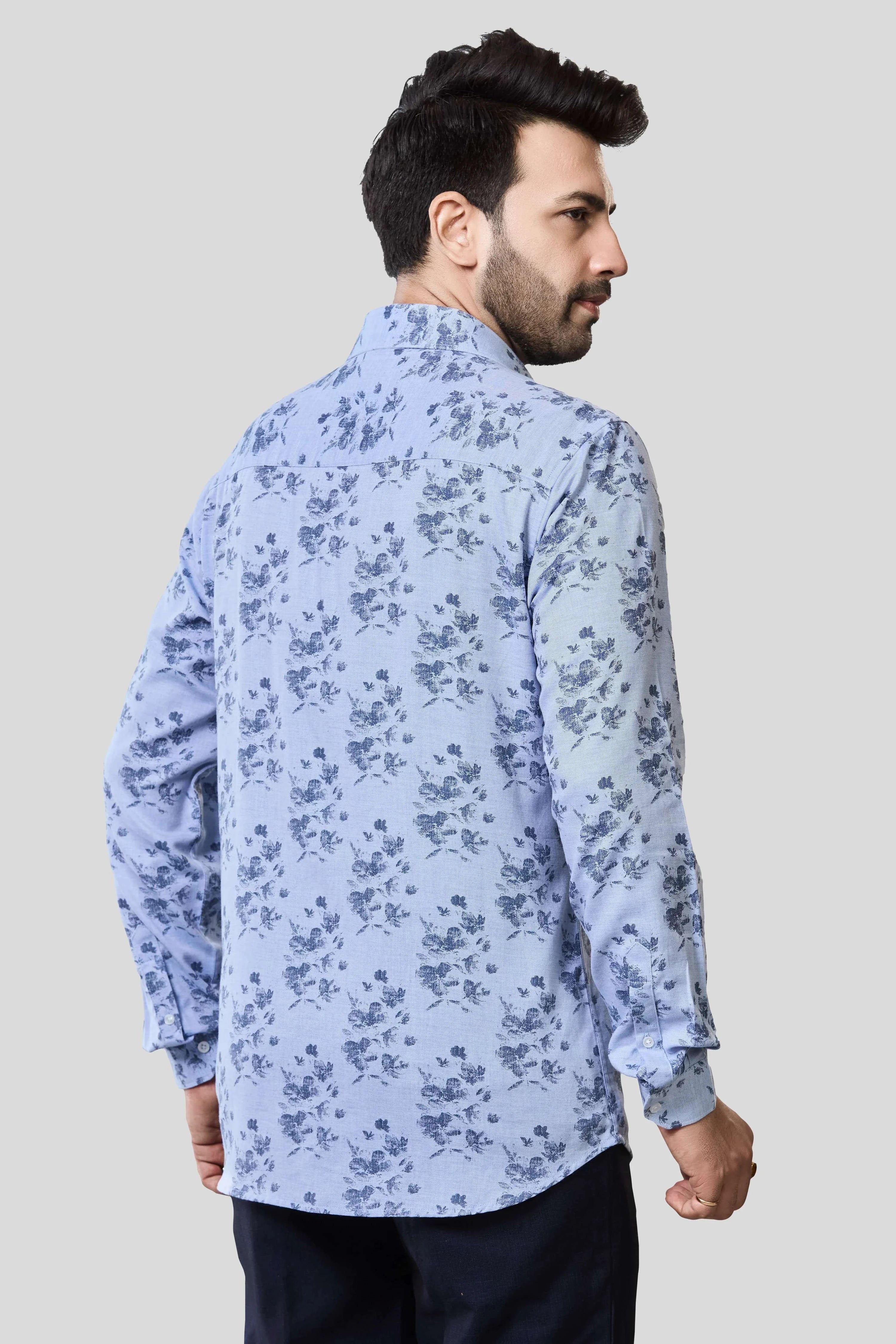 Jonesburg Men's Printed Slim Fit Formal Shirt