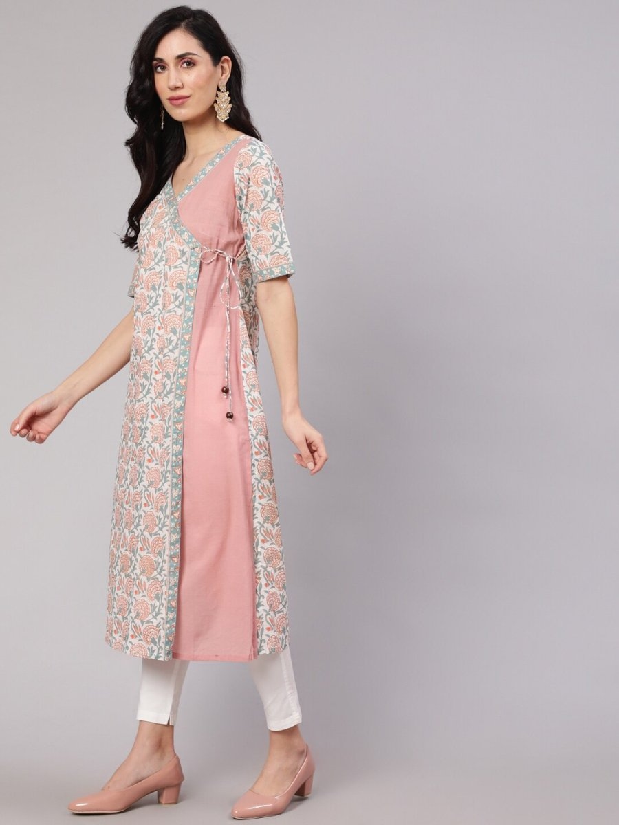 Aks Ethnic Motifs Printed A-line Layered Kurta