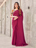Tikhi Imli Woven Design Tasselled Satin Jacquard Ready to Wear Saree
