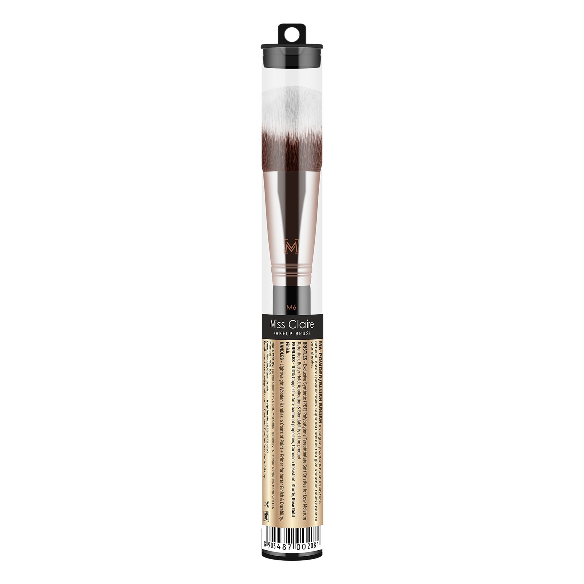 Miss Claire M6 - Powder/Blush Brush - Rose Gold