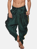 Sethukrishna Men Dark-Green Solid Dhoti Pants