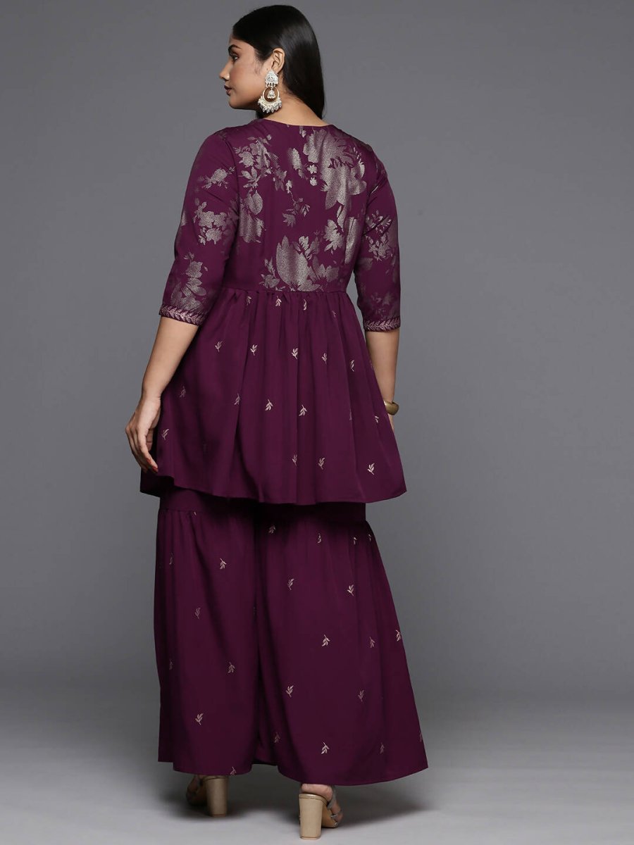 Ahalyaa Women's Traditional Wear Co-ords - Burgundy