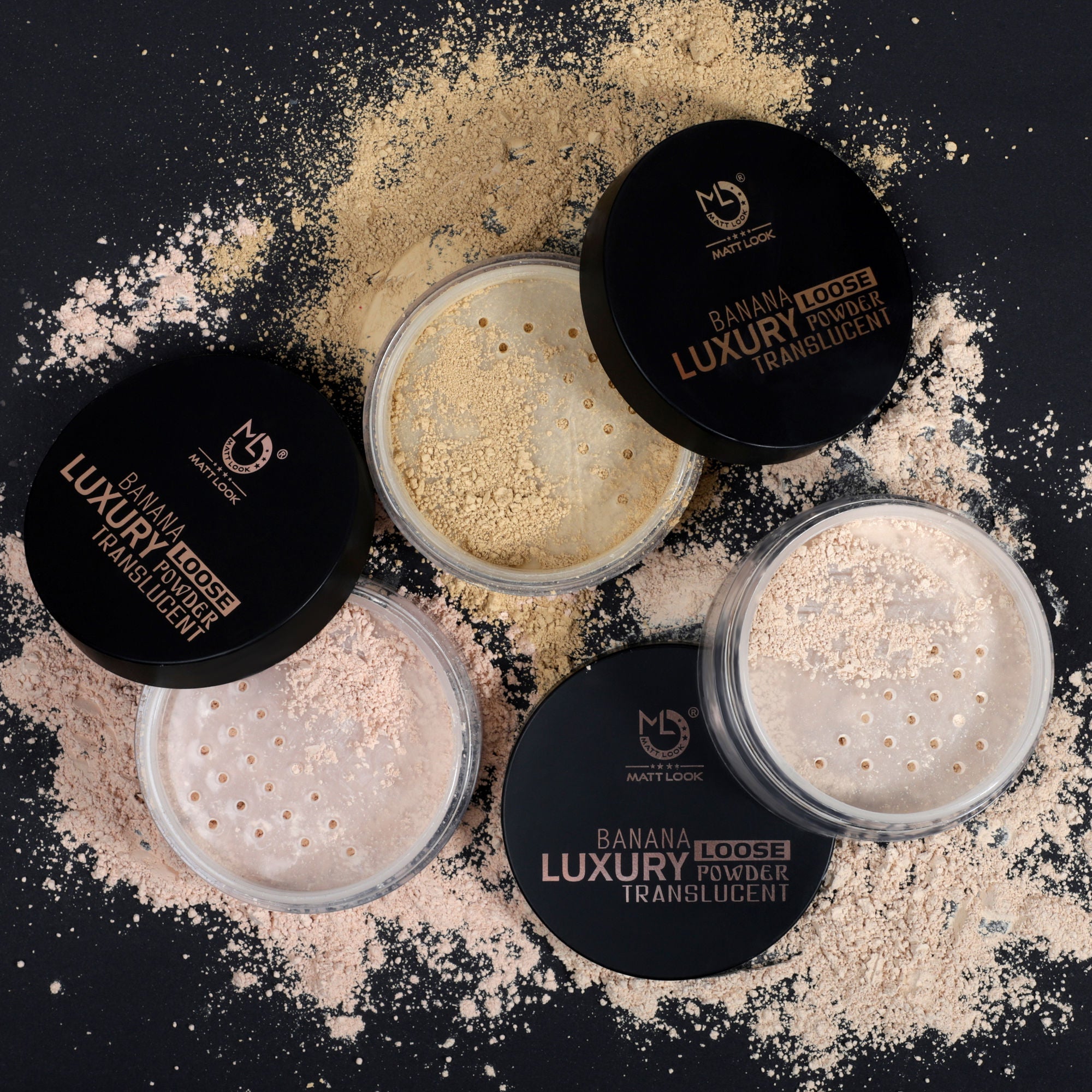 Matt Look Face Makeup Banana Luxury Loose Powder Translucent - Natural