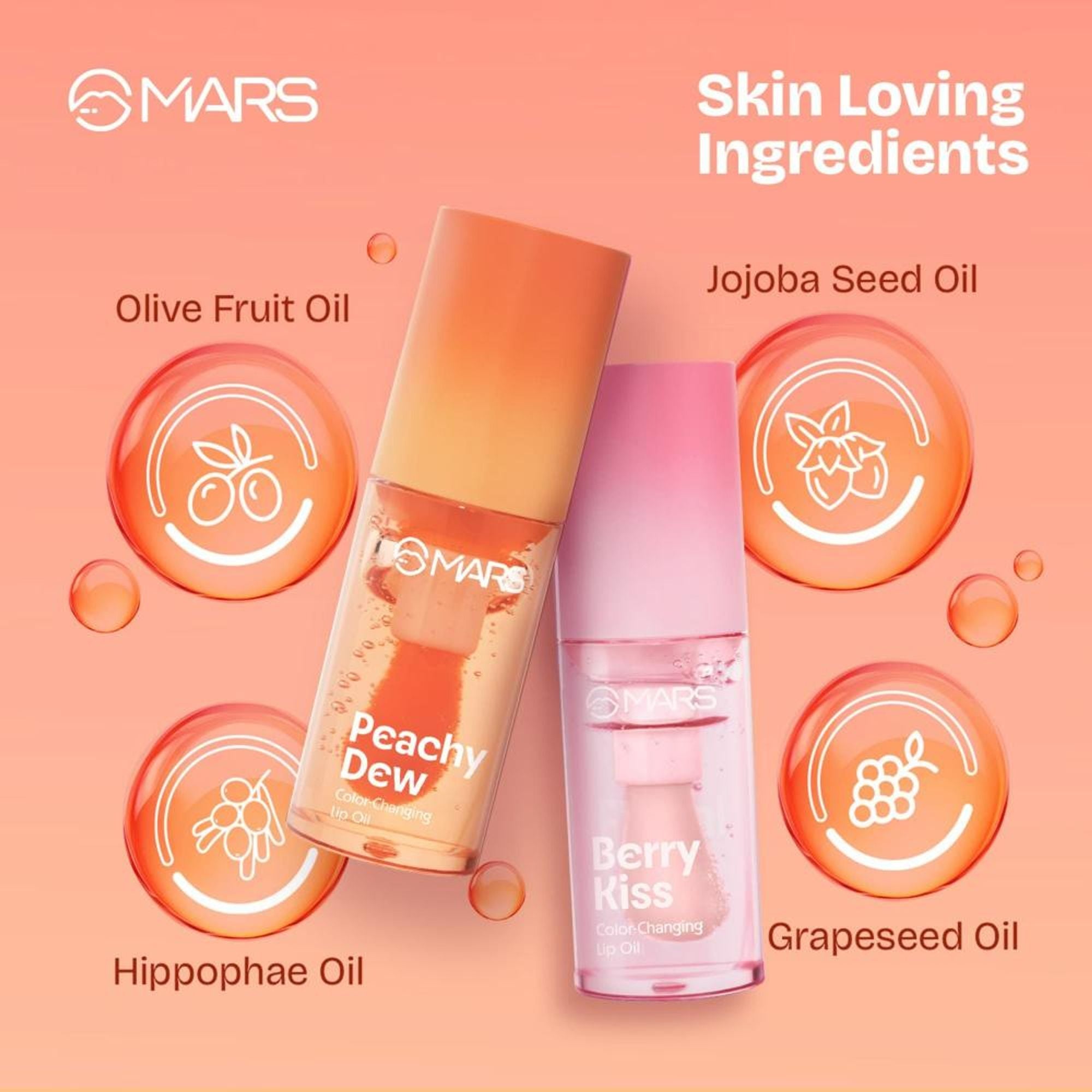 MARS Cosmetics Color Changing Protector Lip Oil - Lo-01-Berry Kiss