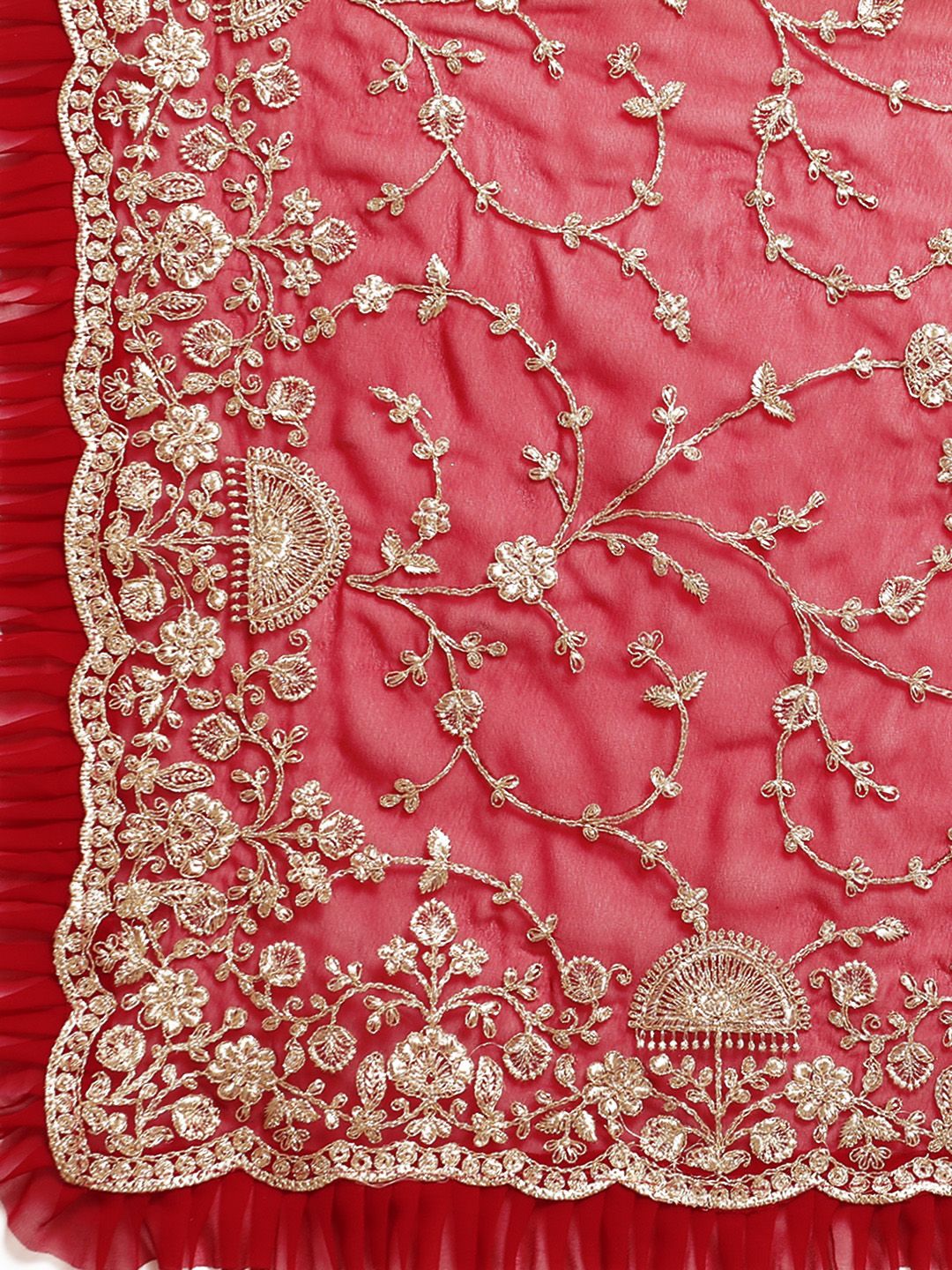 kasee Floral Zari Pure Georgette Saree
