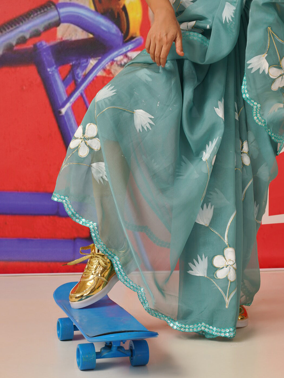 Tikhi Imli Floral Organza Designer Saree