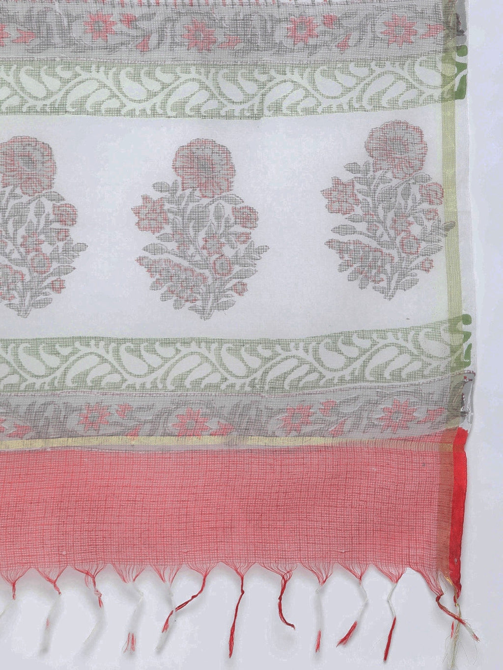 HERE&NOW Floral Printed Regular Pure Cotton Kurta with Salwar & With Dupatta