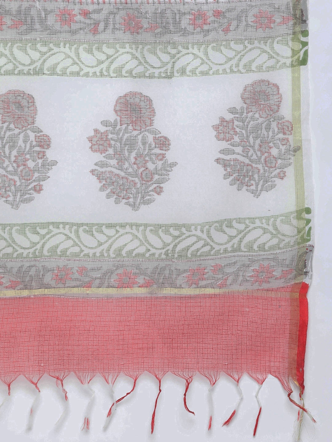 HERE&NOW Floral Printed Regular Pure Cotton Kurta with Salwar & With Dupatta