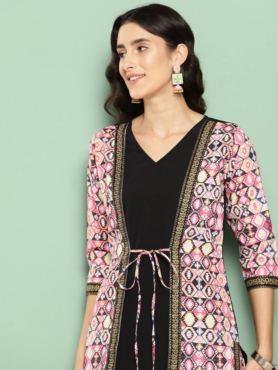 Ahalyaa Women's Traditional wear Kurta Set - Black