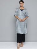 HERE&NOW Printed Wrap Designed Layered Kurta