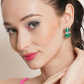 Jade Duet Studs- Ruby Raang