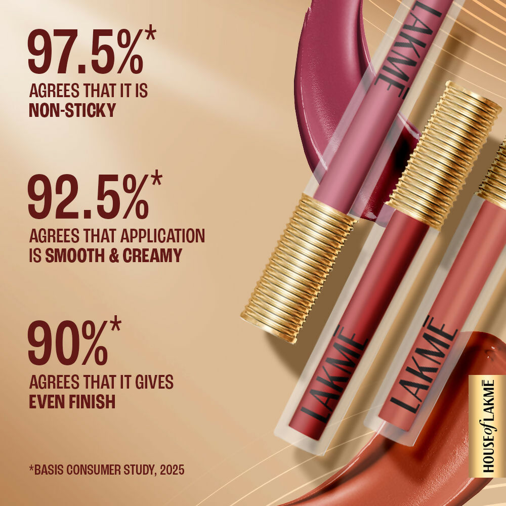 Lakme Ultimate Glam Matte Liquid Lipstick - Muave Ecstasy