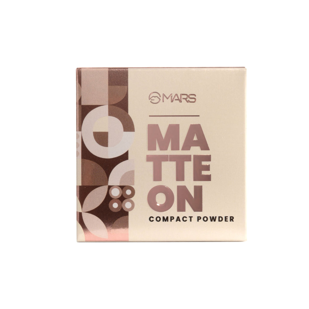 MARS Cosmetics Matte On Compact Powder with Applicator Puff - 05 Honey