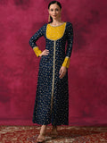 Aks Ethnic Motifs Printed Zari Anarkali Kurta