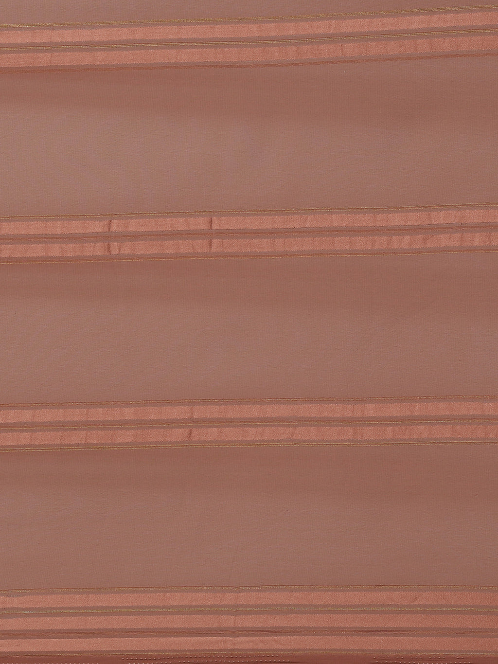 Saree Mall Brown Striped Mirror Work Saree