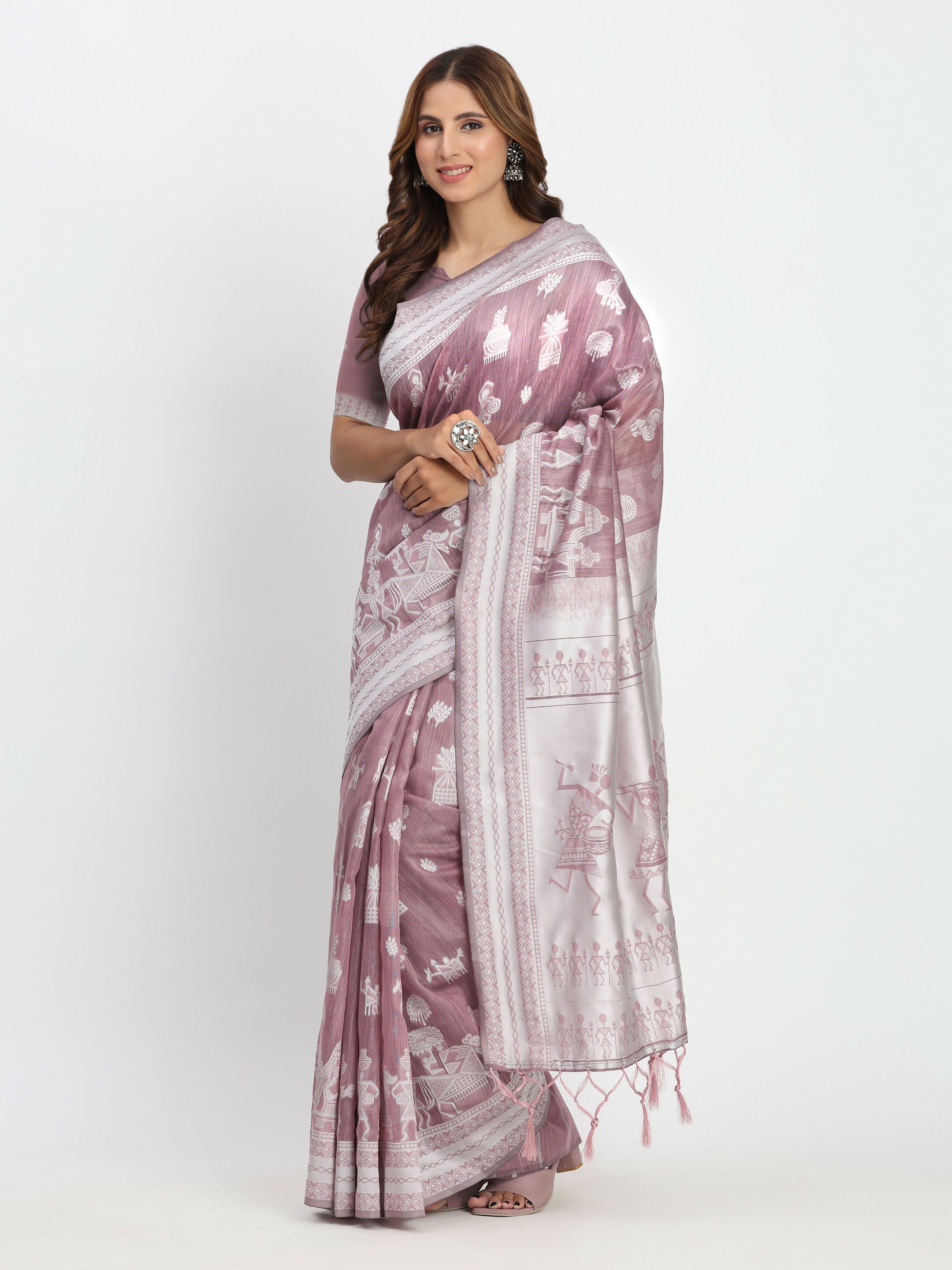 Shree Shyam Fashion Linen Cotton Sea Green Saree