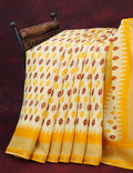 Combo of White and Yellow Patan Patola Semi Chanderi Saree By Gayathri Reddy Designer Studio