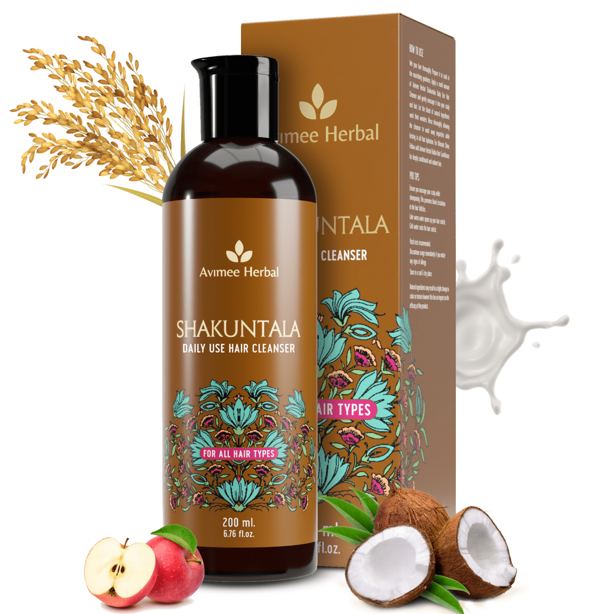 Avimee Herbal Anti Hairfall Kit - Oil, Cleanser and Scalp Spray, Controls Hair Fall and Strengthens Hair Root, With Rosemary, Amla, Methi & Bhringraj