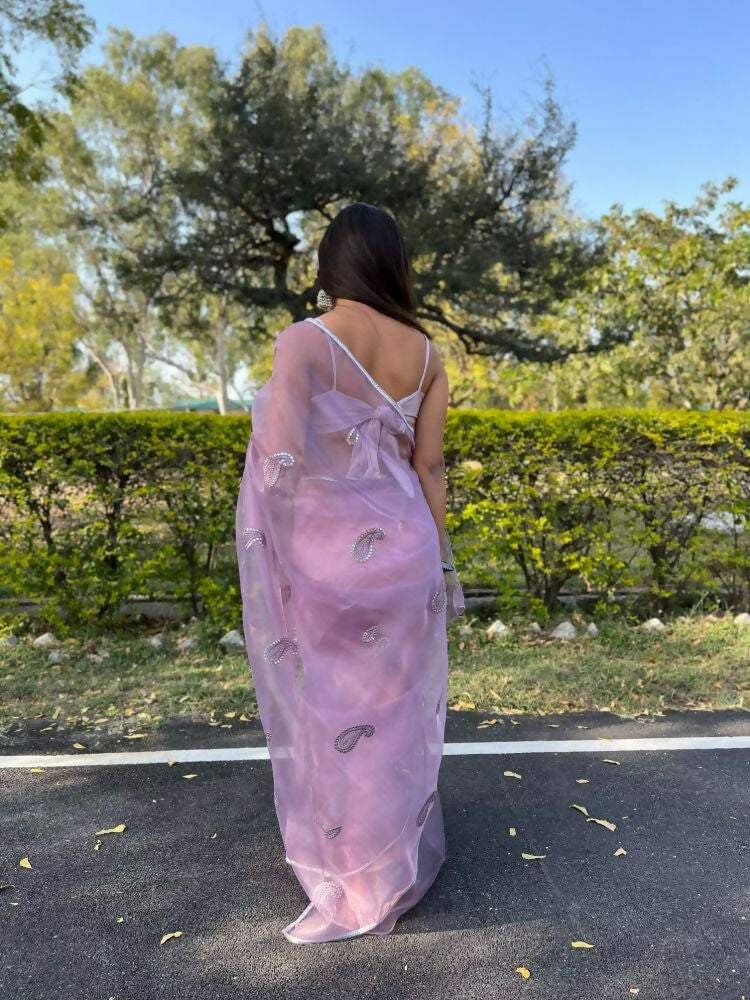 Vamsee Samriddhi Purple Organza Saree