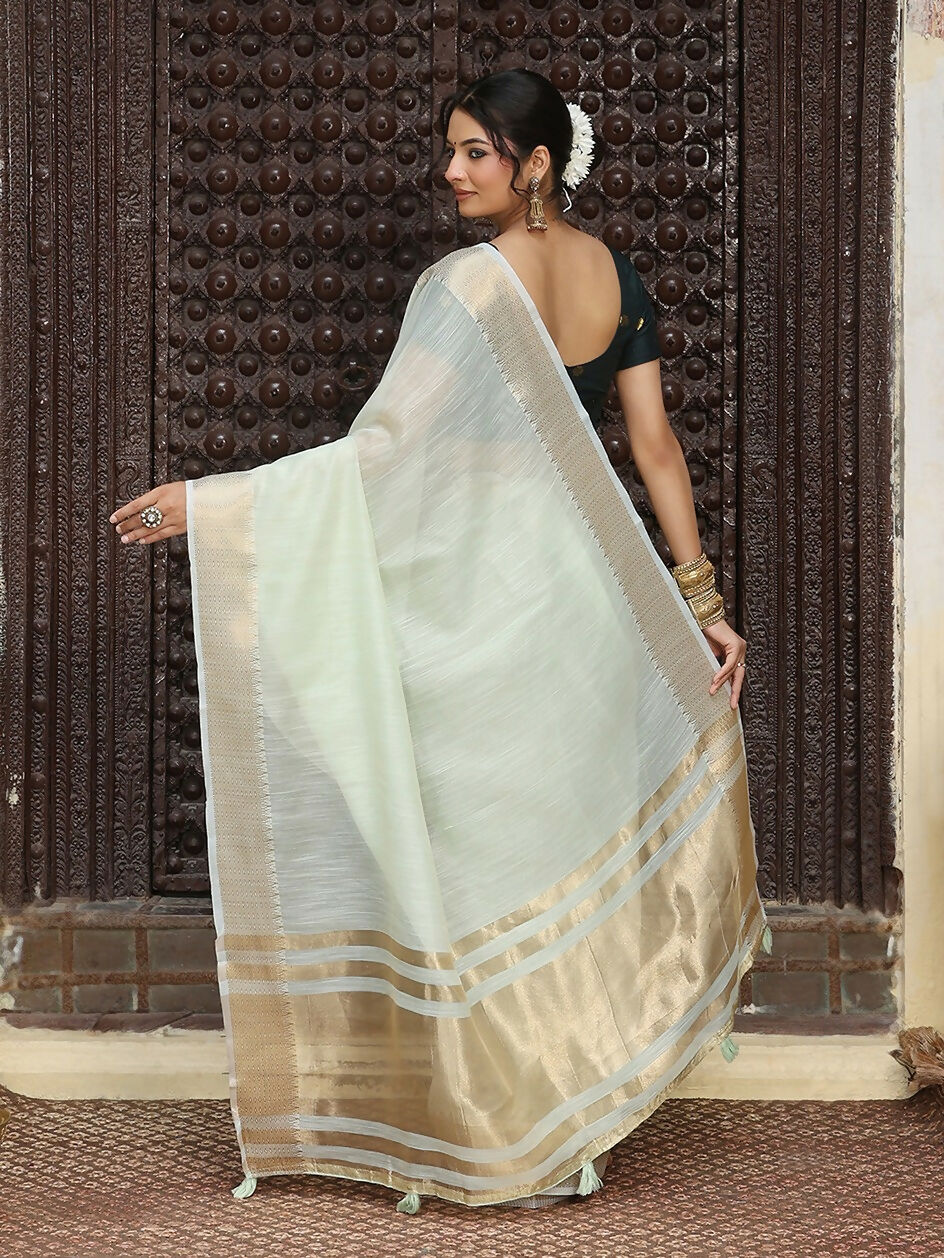 Shree Shyam Fashion Light Green Cotton Saree