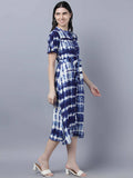 Myshka Stylish Multicolor Half Sleeve Women's Dress