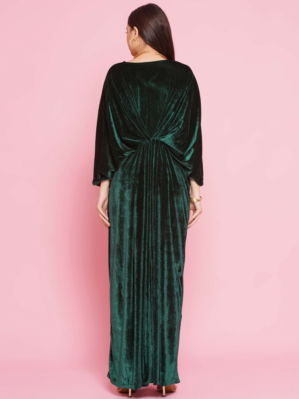 Joban Fashion Green Velvet Hand Embellished Gown