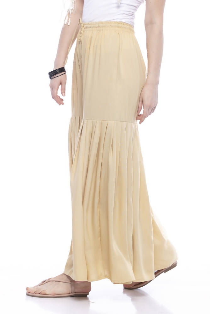 Mominos Fashion Reyon Cotton Golden Palazzo For Girls
