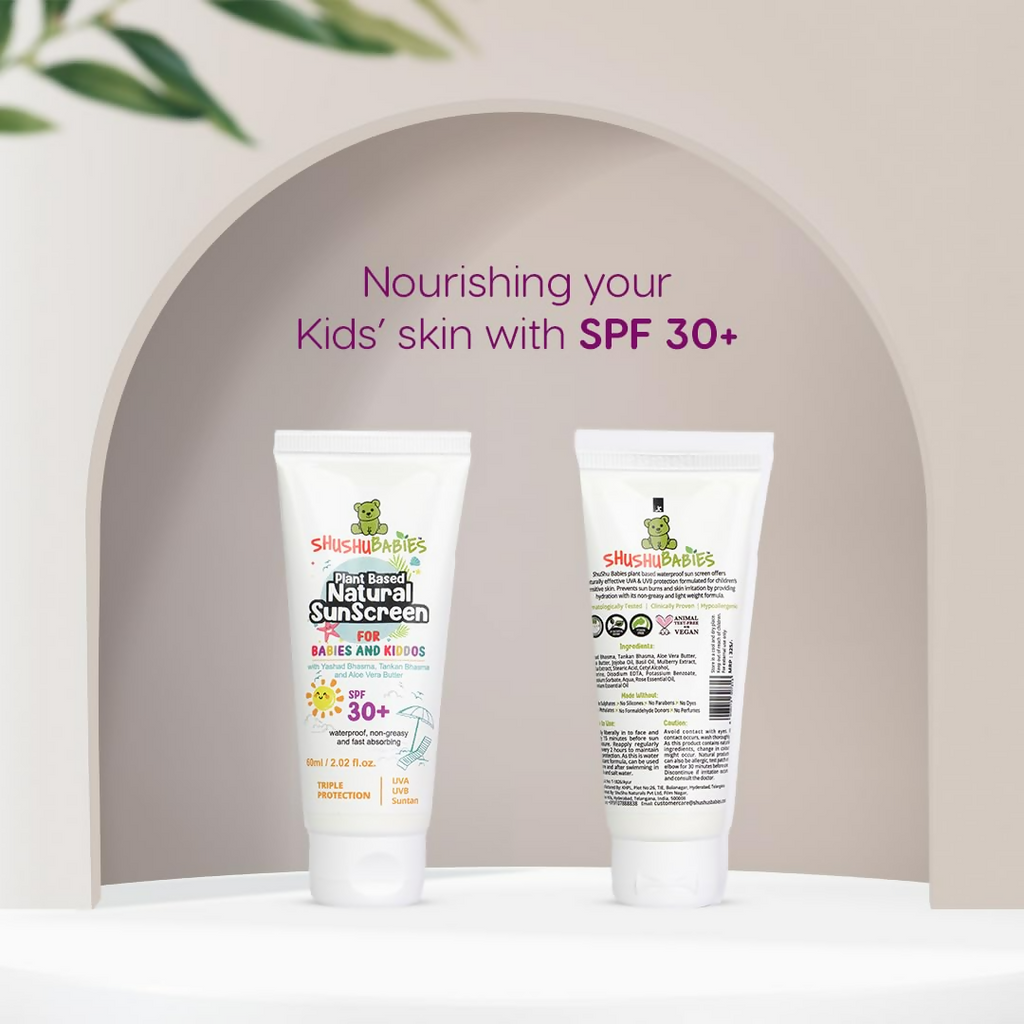 ShuShu Babies Sunscreen For Babies & Kids , SPF 30+ (under 0-12 Years)