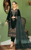 Anaita Black Velvet Suit with Embroidery Sequence Work