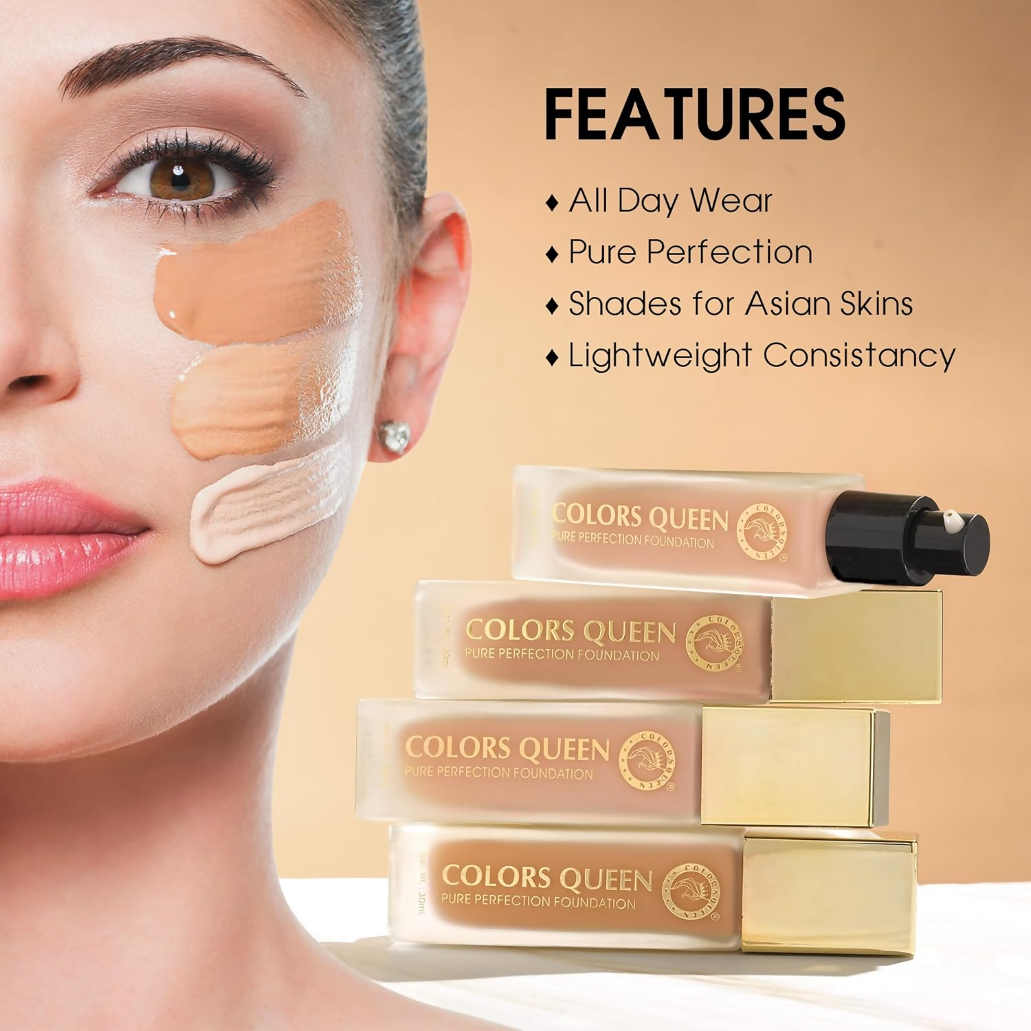 Colors Queen Pure Perfection Foundation – 02 Rose Blush