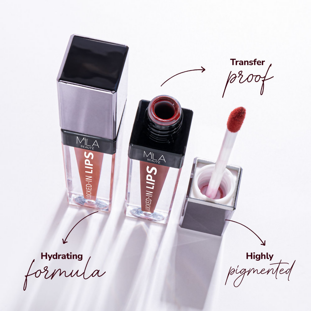 Mila Beaute 12 Hr Non-Transfer Locked-In Liquid Lipstick - Hazel Creme