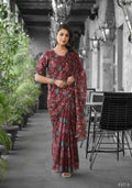 stylish Casual Brown Imported georgette Ready to Wear Fancy Saree - Ashwini