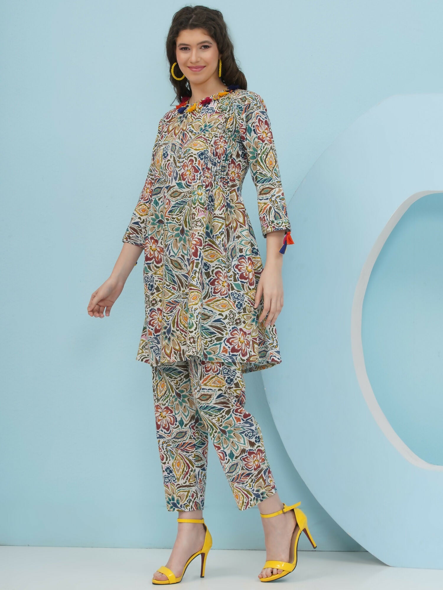 Joban Fashion Floral Co Ord Set - Multi Color