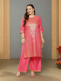 Sztori Plus Size Printed Regular Kurta with Palazzos