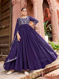 Joban Fashion Wine Readymade Dress With Sequins embroidery Work