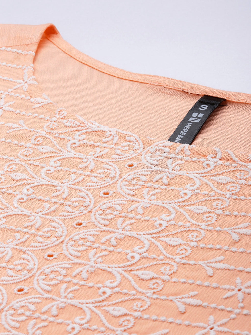 HERE&NOW Women Ethnic Motifs Embroidered Pastels Kurta