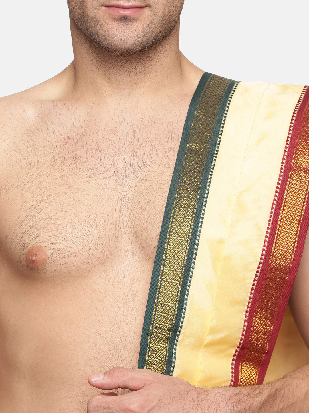 Sethukrishna Men Beige Solid Dhoti Pant